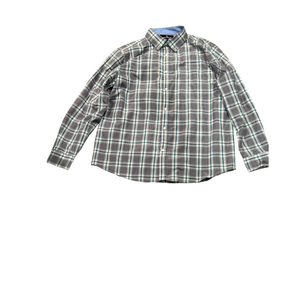 CLASSIC COLLECTION Mens Plaid Button Down Shirt Long Sleeve‎ Regular Fit XL